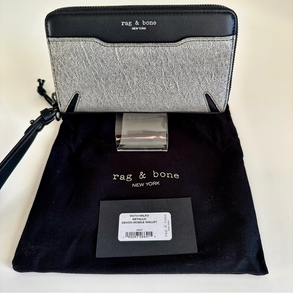Rag&Bone Metallic Leather Devon Mobile Wallet - Picture 5 of 5